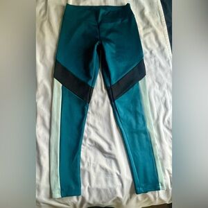 Teal and Black Leggings